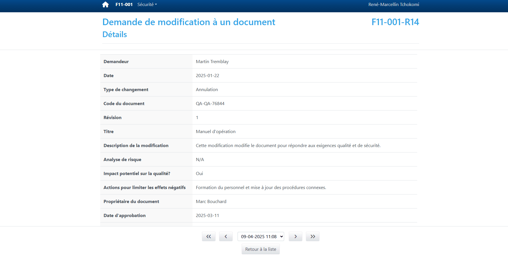 Vue 3 du projet